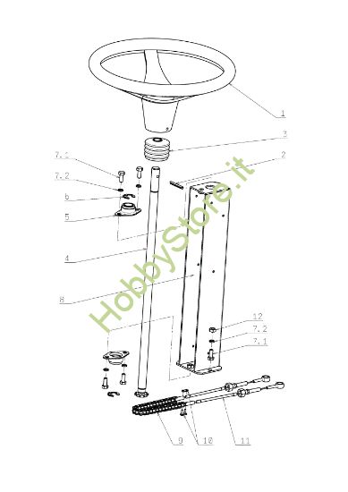 Picture of Sterzo (Fino a sn AP000310) TWISTER 106/17,5 H Cat.2006 Trattorino