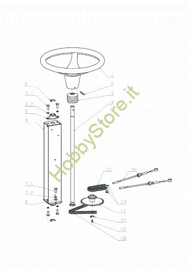 Picture of Sterzo (Da sn AP000311) TWISTER 106/17,5 H Cat.2006 Trattorino