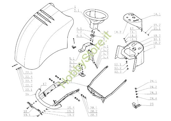 Picture of Cofano (2/2) EF 104J/17,5H Cat.2006-2007 Trattorino