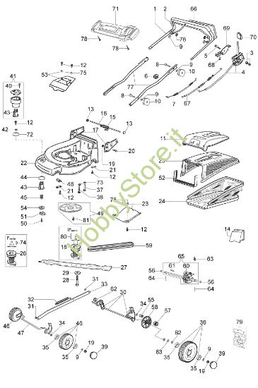 Picture of Esploso (Da giugno '07) AR 44 TH Plus-Cut Rasaerba