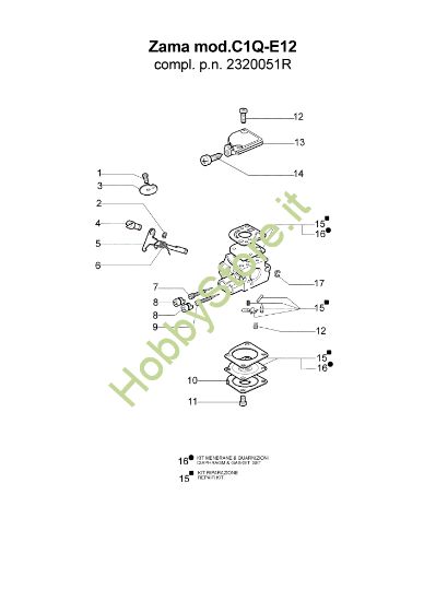Picture of Carburatore C1Q-E12 (Fino a 30/09/07) STARK 37 Decespugliatore