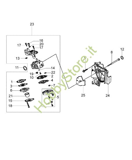 Picture of Carburatore WYB 6D DS 2600 4T Decespugliatore
