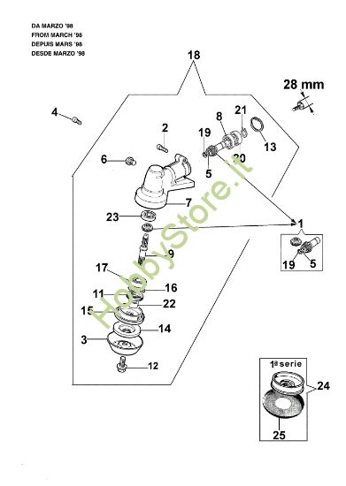 Picture of Scatola ingranaggi (Dal 03/98) 8510 IC Decespugliatore