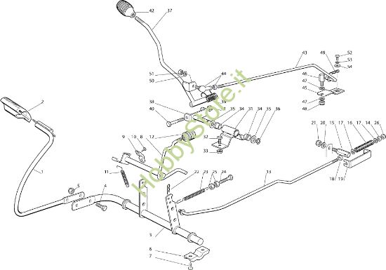 Picture of Comando trasmissione e freno EF 72C/12,5M Cat.2007 Trattorino