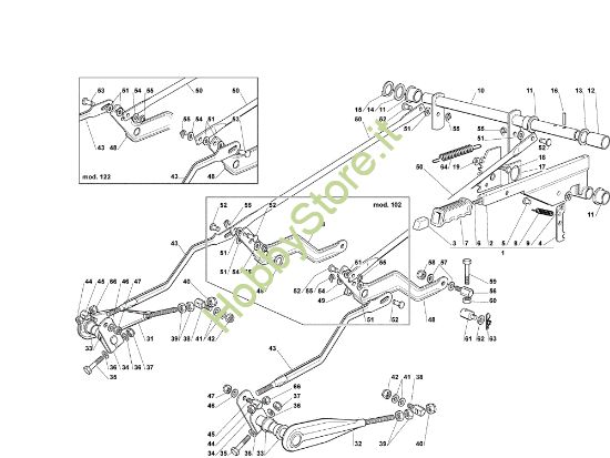 Picture of Sollevamento piatto di taglio EF 102C/20H Cat.2007 Trattorino