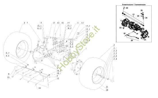 Picture of Assale anteriore TUAREG 92 4x4 Cat.2007 Trattorino