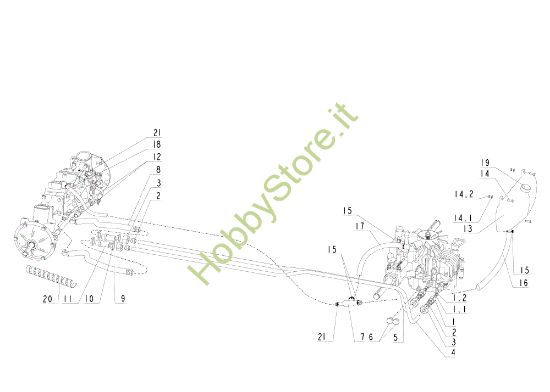 Picture of Circuito idraulico TUAREG 92 4x4 Cat.2007 Trattorino