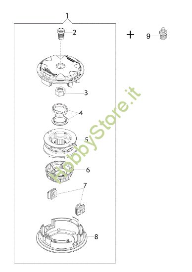 Picture of Testina Load&Go + Inserto (maschio) STARK 2500 T (Euro 2) Decespugliatore