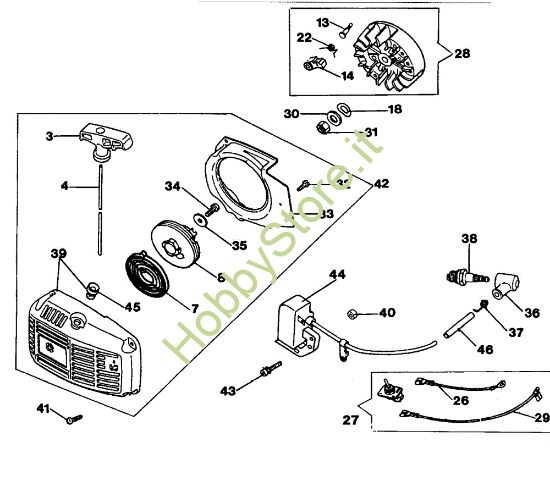 Picture of Gruppo avviamento 131 Motosega