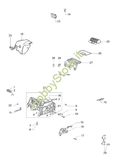 Picture of Basamento e filtro aria 136 S Motosega
