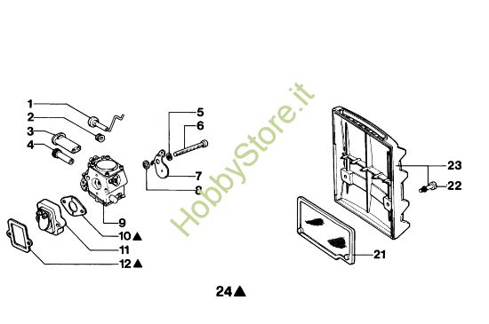 Picture of Filtro aria e carburatore 134 Motosega