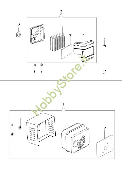 Picture of Filtro aria e marmitta AR 48 TK (K50) Rasaerba