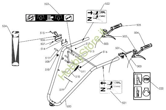 Picture of Impugnatura (fino a 2011) DR 52 VBR6 Sfalciatutto