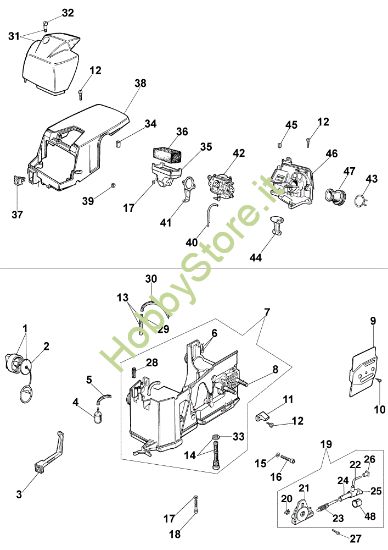 Picture of Serbatoio e filtro aria 138 Motosega