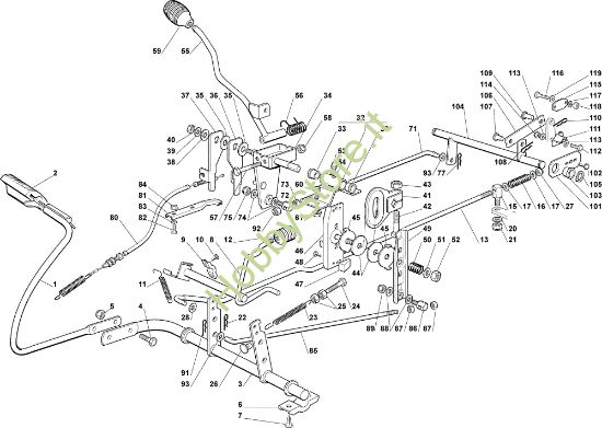 Picture of Comando freno e comando cambio EF 72C/12,5H Cat.2008 Trattorino