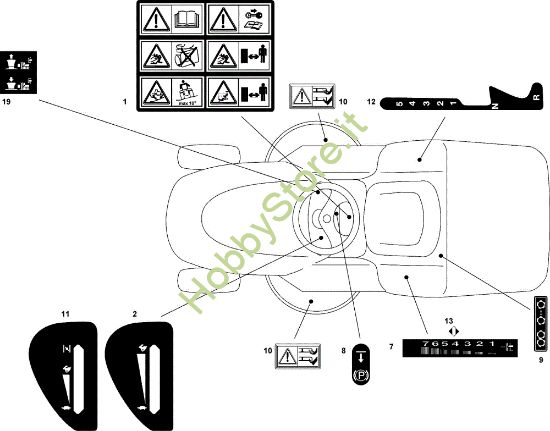 Picture of Etichette (1/2) EF 102C/16,5M Cat.2008 Trattorino