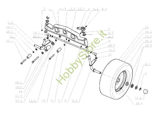 Picture of Assale anteriore EF 105J/15,5H Cat.2008 Trattorino