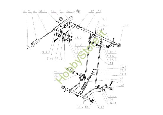 Picture of Regolazione piatto di taglio EF 105J/15,5H Cat.2008 Trattorino