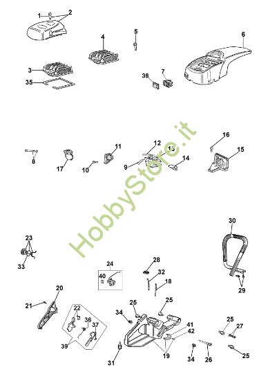 Picture of Serbatoio e filtro aria 156 Motosega