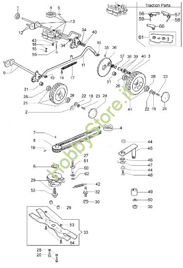 Picture of Gruppo assale (Fino a febbraio '13) MR 55 HXF Rasaerba