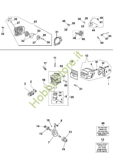 Picture of Avviamento e motore 171 Motosega