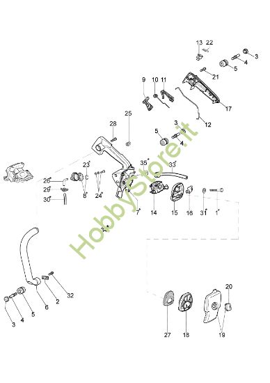 Picture of Impugnatura e filtro aria MT 2600 Motosega