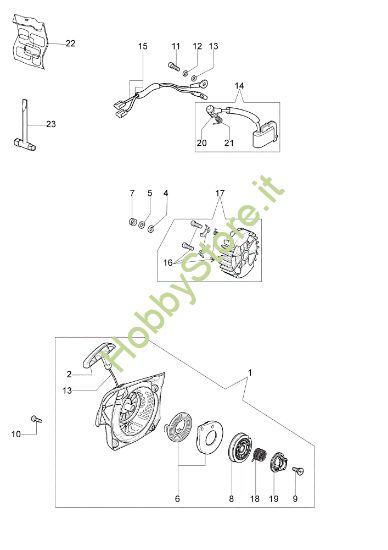 Picture of Gruppo avviamento MT 4100 SP (Euro 2) Motosega