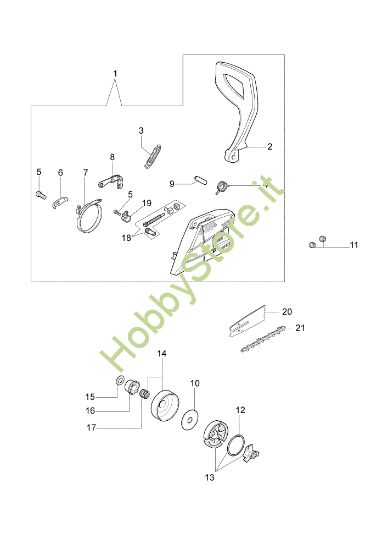 Picture of Frizione e freno MT 4100 SP (Euro 2) Motosega