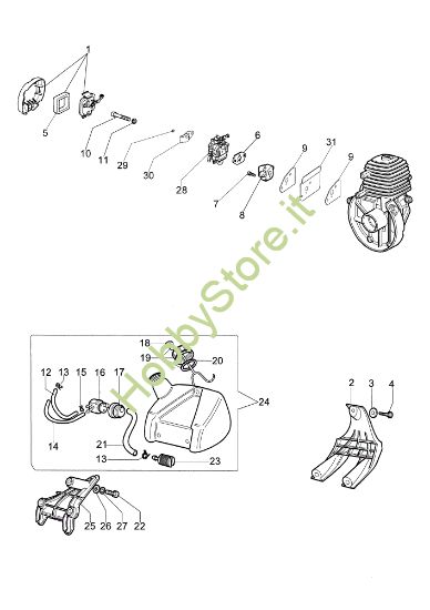 Picture of Serbatoio e filtro aria SO 2550 Scuotitore a pettine
