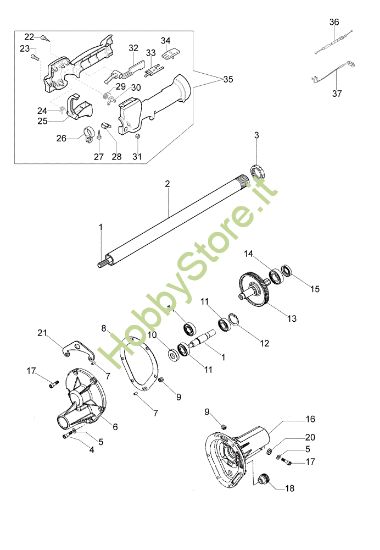Picture of Riduttore e impugnatura SO 2550 Scuotitore a pettine