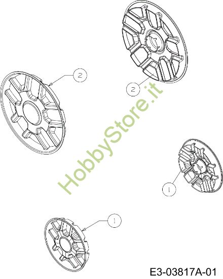 Picture of Copriruota LR 55 VBX 4 in 1 Rasaerba