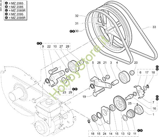 Picture of Ingranaggi MZ 2095 Motozappa