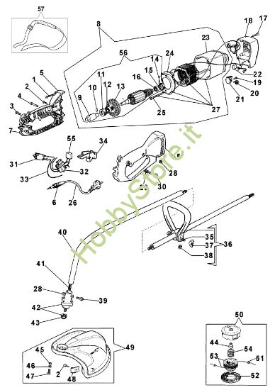 Picture of Esploso completo 8100 Trimmer elettrico