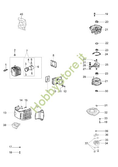 Picture of Gruppo motore TGS 2750 XP Tagliasiepi
