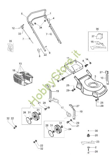 Picture of Esploso ESSENTIAL LR 53 PK (K700) Rasaerba