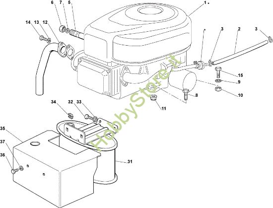 Picture of Motore EF 102C/18,5H Cat.2009 Trattorino