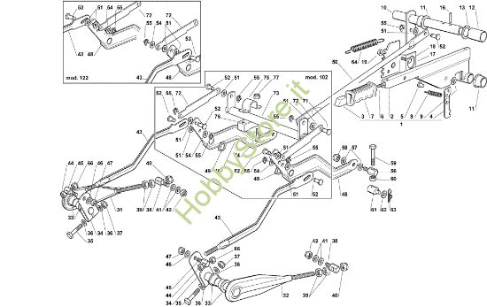 Picture of Sollevamento piatto di taglio EF 122C/22H Cat.2009 Trattorino