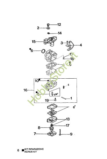 Picture of Carburatore WYJ-205A 8250 R Decespugliatore