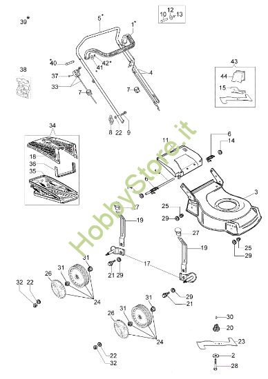 Picture of Esploso completo LR 53 PBX COMFORT Rasaerba