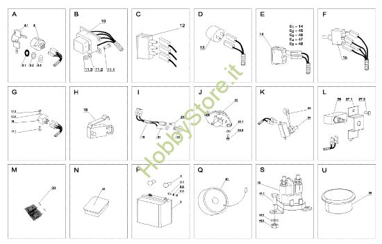 Picture of Parti elettriche (2/2) EF 105J/15,5H Cat.2009 Trattorino