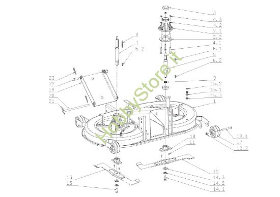 Picture of Piatto di taglio (1/2) EF 105J/16H Cat.2009 Trattorino