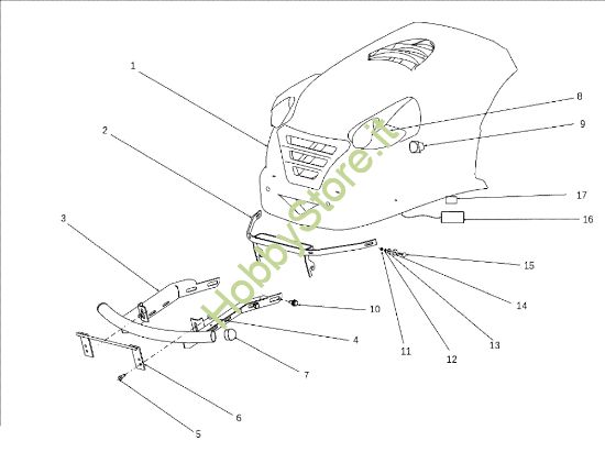 Picture of Cofano (3/3) EF 105J/16H Cat.2009 Trattorino