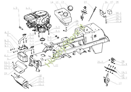 Picture of Motore EF 105JH/16H Cat.2009 Trattorino (solo per il mercato tedesco)