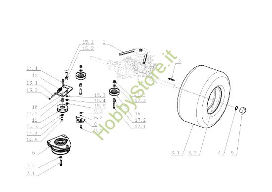 Picture of Assale posteriore EF 105J/17,5H Cat.2009 Trattorino