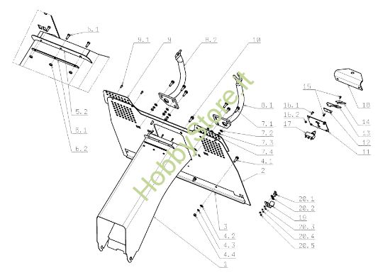 Picture of Raccoglierba EF 105J/17,5H Cat.2009 Trattorino