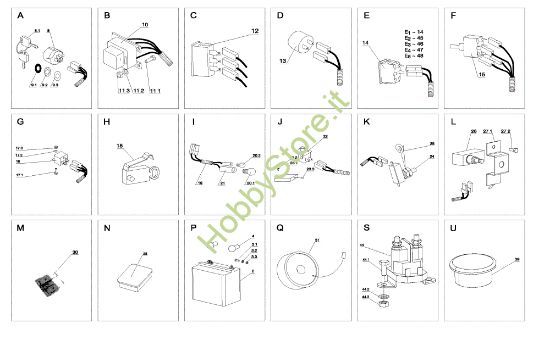 Picture of Parti elettriche (2/2) EF 124J/22H Cat.2009 Trattorino