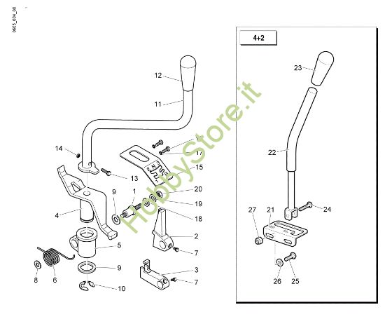 Picture of Selettore (Cambio) "3+1" "4+2" NTR 2250 D (Fino/Until 2009) Transporter