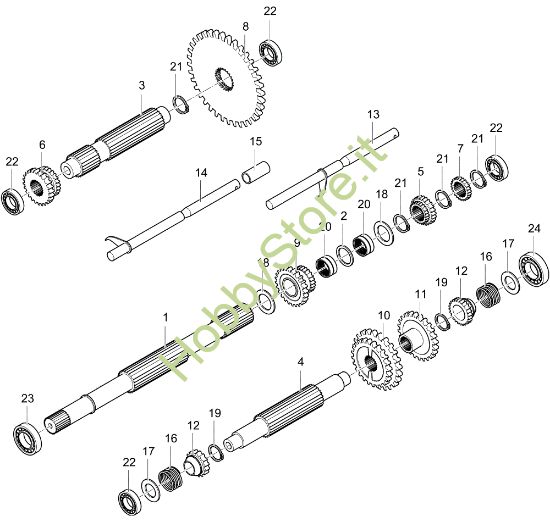 Picture of Ingranaggi (Cambio) "3+1" NTR 350 Transporter