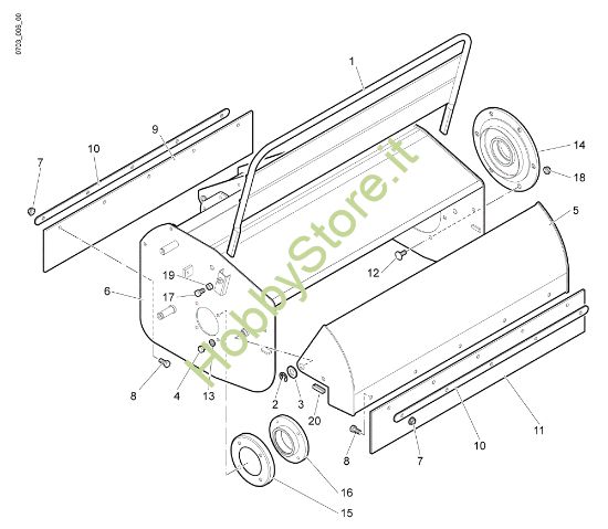 Picture of Cofano di protezione (Rotore) NTS 80 (Fino/Until 2009) Trinciasarmenti