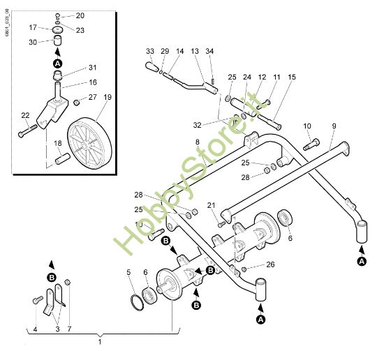Picture of Gruppo taglio (Rotore) NTS 50 (Fino/Until 2009) Trinciasarmenti